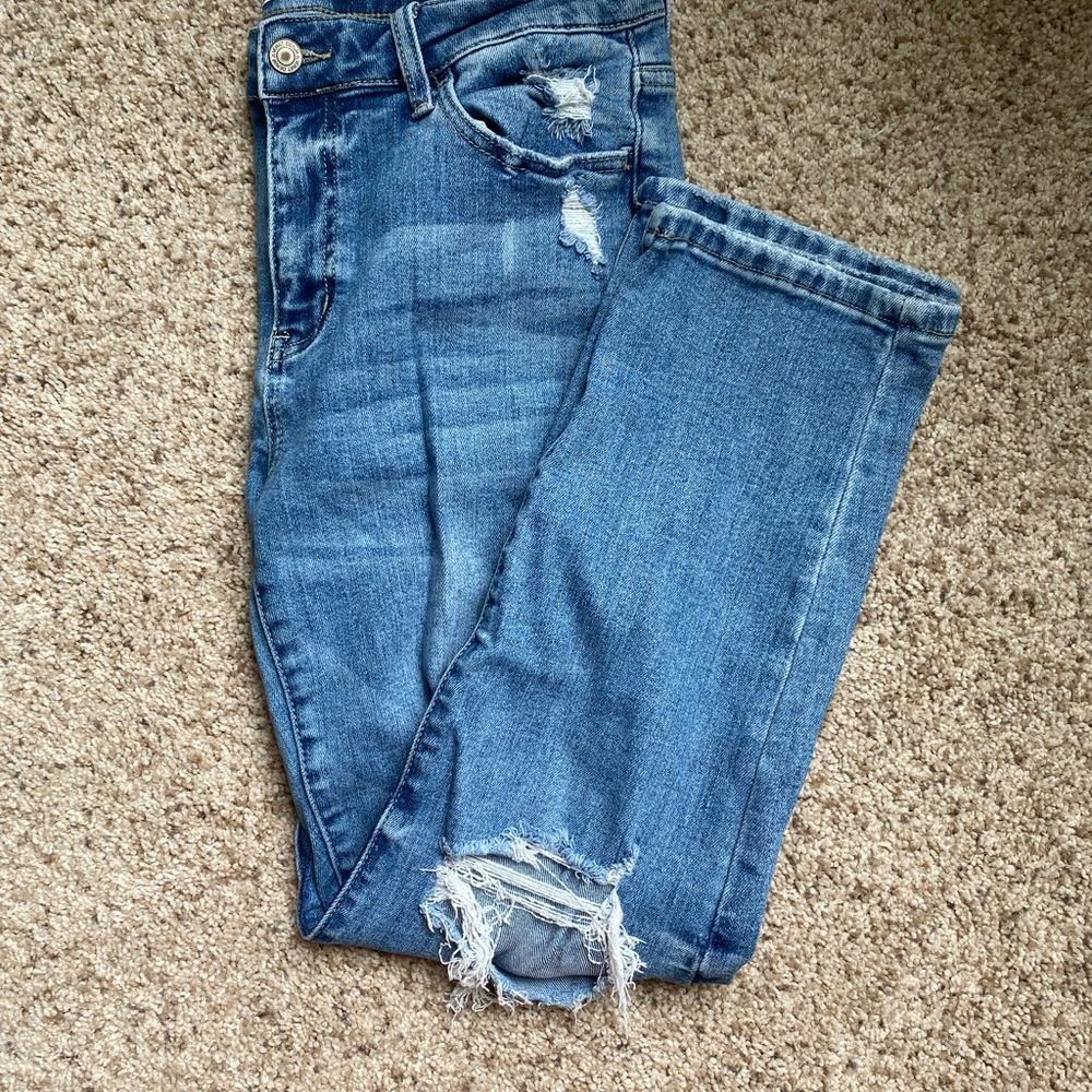 Vervet Distressed Straight Leg Jeans